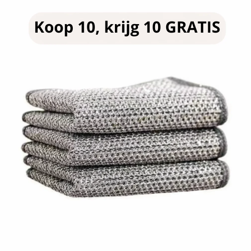 SteelWipe™ | Sterk en krasvrij voor elke schoonmaak!