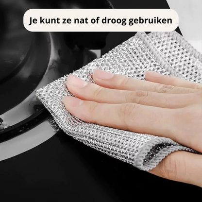 SteelWipe™ | Sterk en krasvrij voor elke schoonmaak!