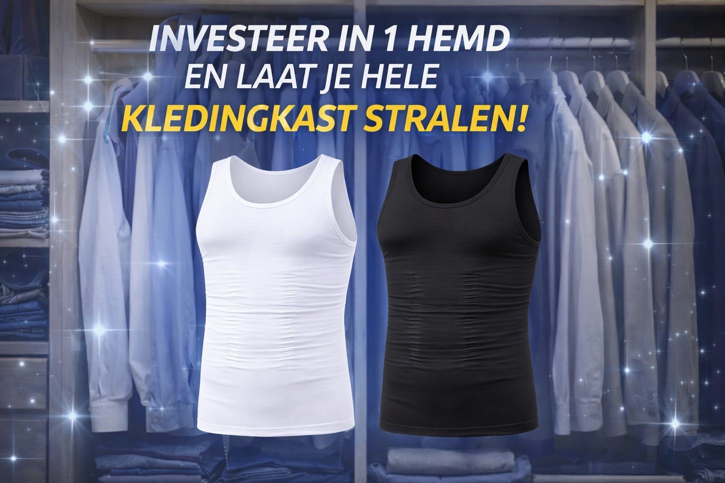 CorFit™ - Afslank hemd -Sterk corrigerend - heren