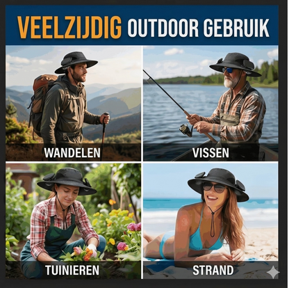 VENT® - Ventilator Hoed/Pet op Zonne-energie