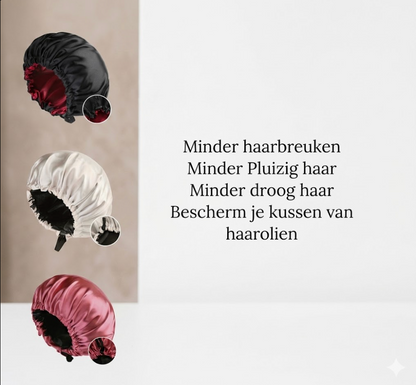 Satijnen Bonnet - Anti-Pluis en Anti-Haarbreuk