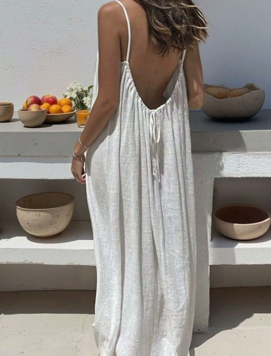 Openrug Zomer Maxi Jurk