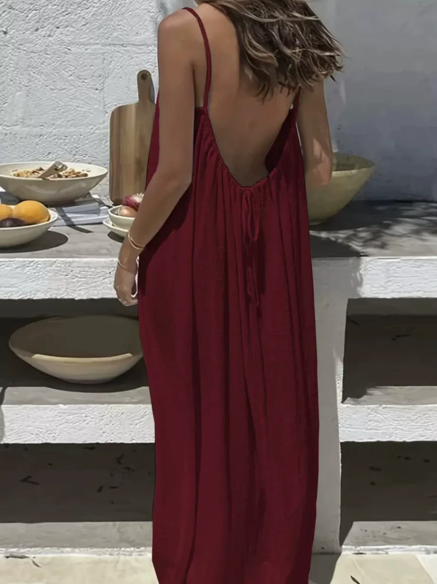 Openrug Zomer Maxi Jurk