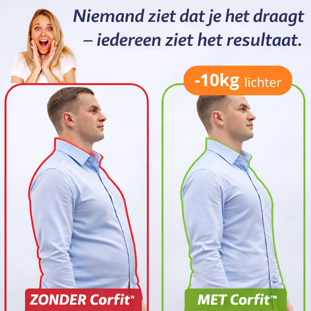 CorFit™ - Afslank hemd -Sterk corrigerend - heren