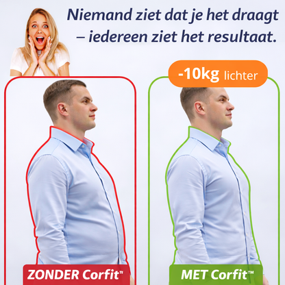 CorFit™ - Afslank hemd -Sterk corrigerend - heren