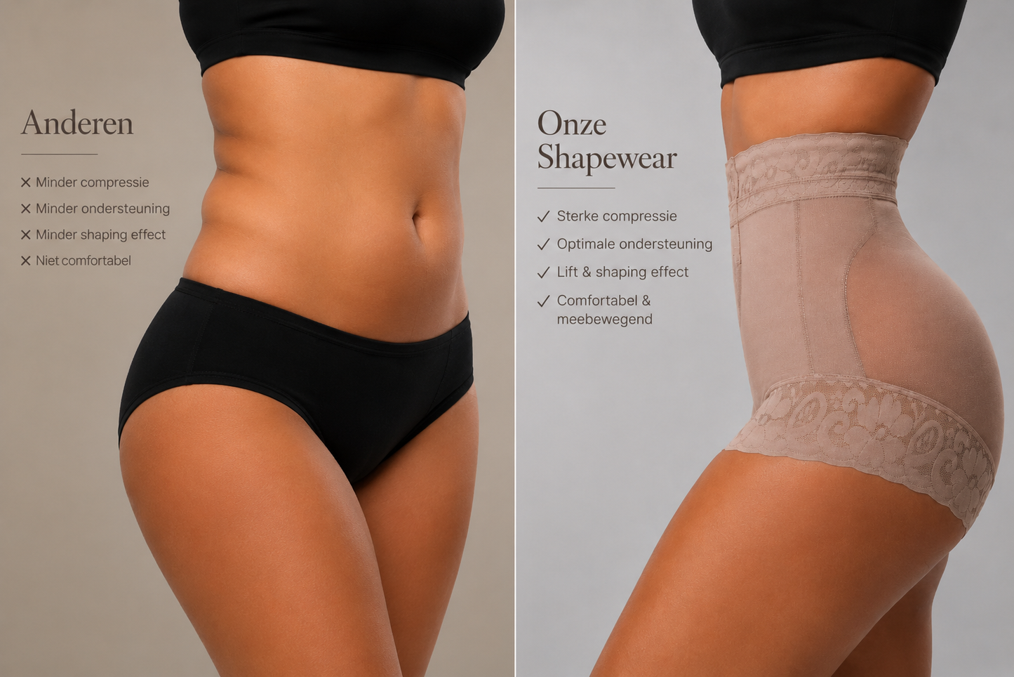 Corrigerende shorts met buikcontrole